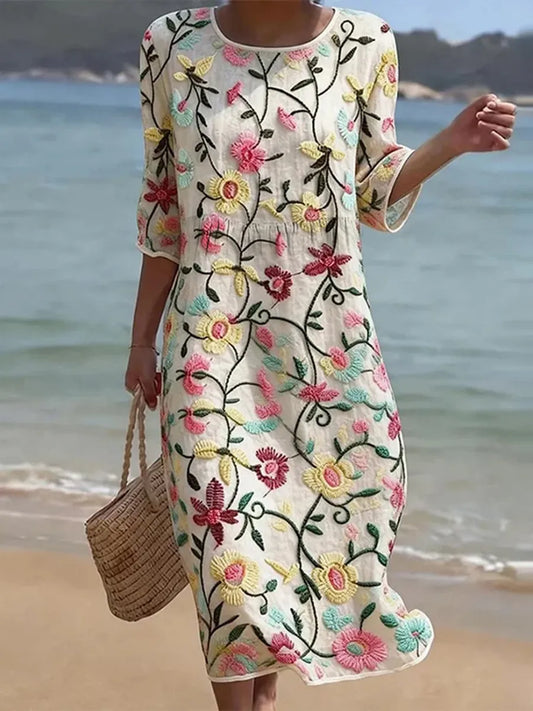 Matilda | Stilvolles Blumenmuster-Kleid