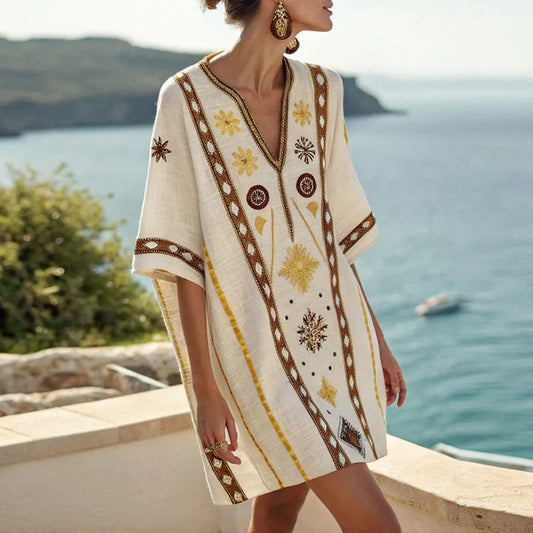 Vera - Stilvolles und Bequemes Strandkleid für Sommertage